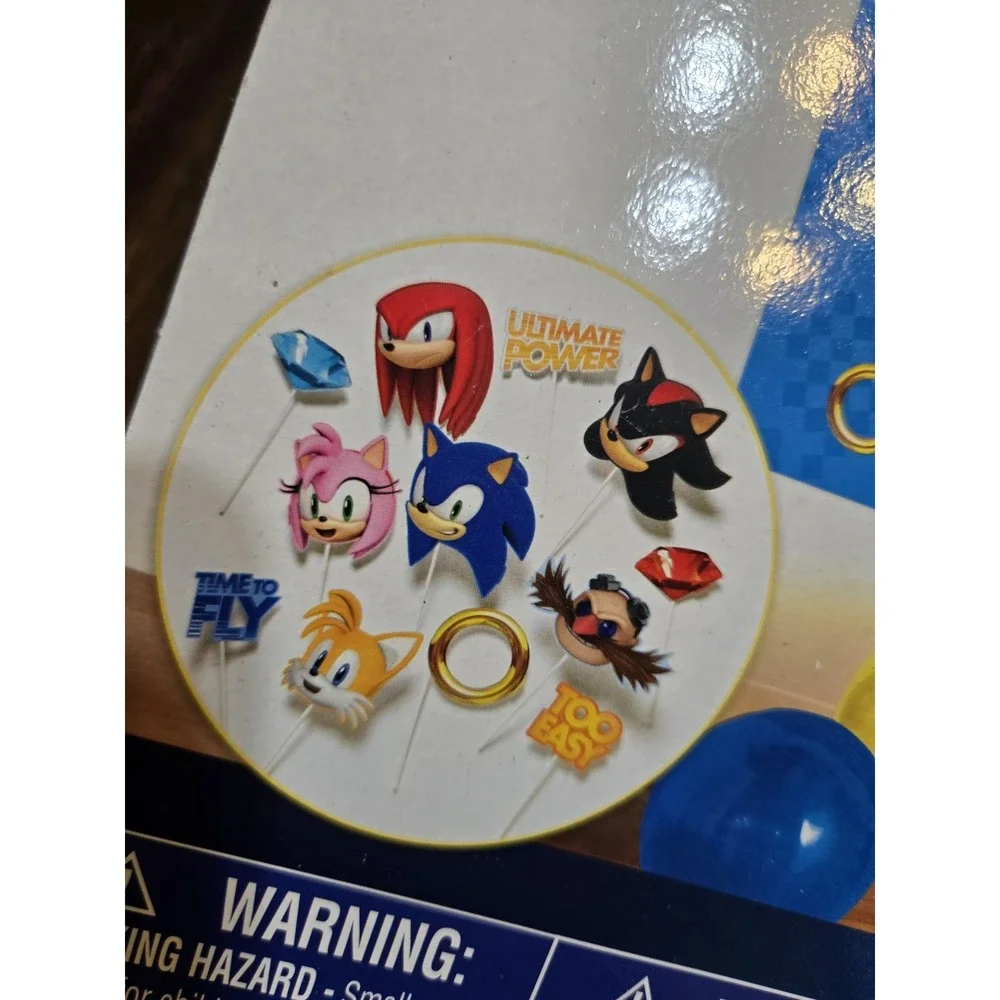 Sonic The Hedgehog Birthday Decor Pack Balloons Banner Candle Sign